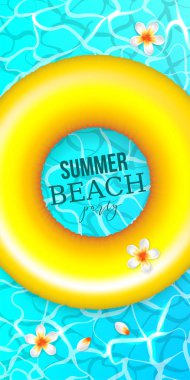 Yaz su havuzu dalgalar poster