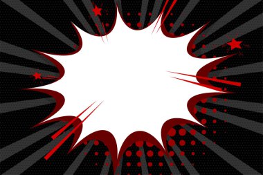 Boş komik metin konuşma balonu Pop sanat tarzı