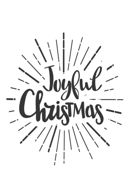 Christmas wishes lettering in doodle style jolly vector