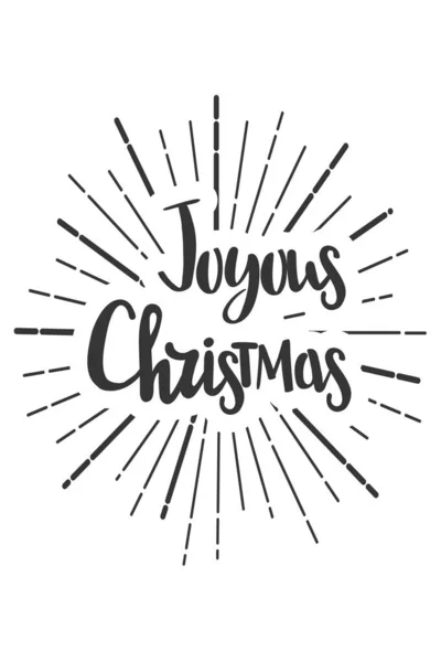 Christmas wishes lettering in doodle style jolly vector