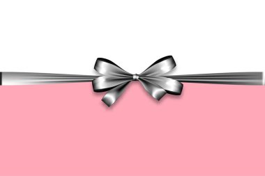 Tatil sadan hediye yay düğüm kurdele gümüş metal