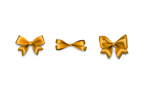 Holiday satin gift bow knot ribbon golden