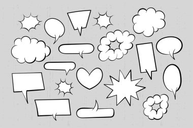 Komik metin için konuşma balonu izole edilmiş arkaplan