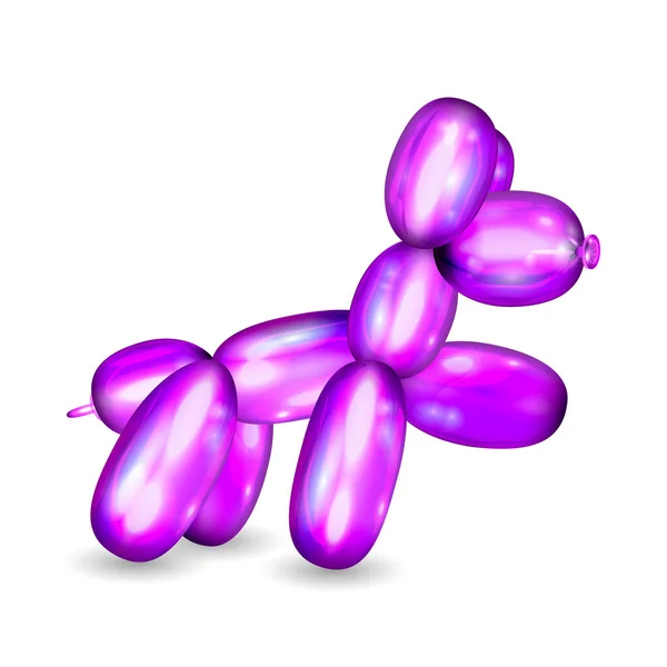 Luftballon Hund realistische süße Gummispielzeug — Stockvektor