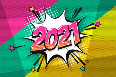 2021 yıllık pop sanat çizgi roman metin konuşma balonu