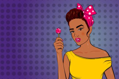 Pop sanatçısı kadın portresi