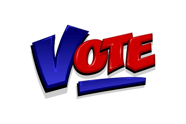 Ψηφοφορία θετική checkmark εκλογή εικονίδιο κείμενο ποπ τέχνη — Διανυσματικό Αρχείο