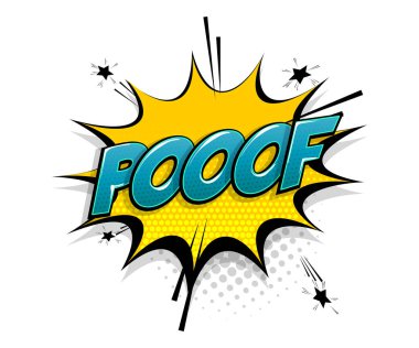 Komik metin puf konuşma balonu pop sanat tarzı