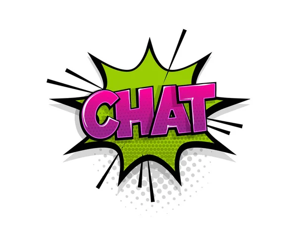 Comic text chat tal bubbla pop konst stil — Stock vektor