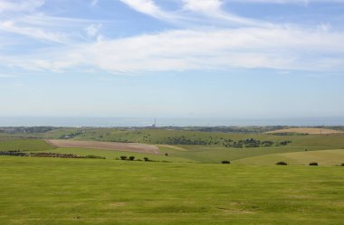 South Downs ve deniz Shoreham, İngiltere