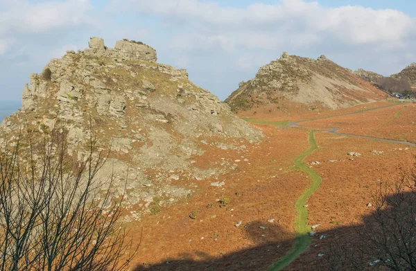 Das tal der felsen, norddevon, england — Stockfoto