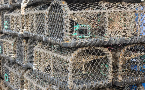 Crab Pots on harbour wall at Ilfracombe, Devon, England — Stock Photo, Image