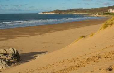 Woolacombe kum yakınındaki Barnstaple, Devon, İngiltere