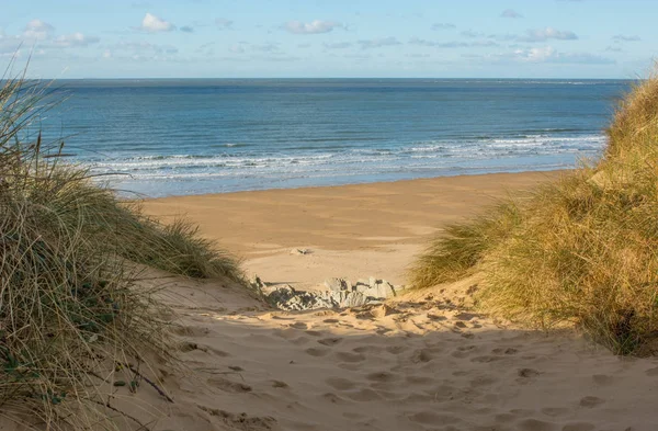 Woolacombe Sand nära Barnstaple, Devon, England — Stockfoto