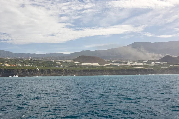 Kustlijn Atlantische Oceaan Bij Tazacorte Aan Westkust Van Palma Canarische — Stockfoto