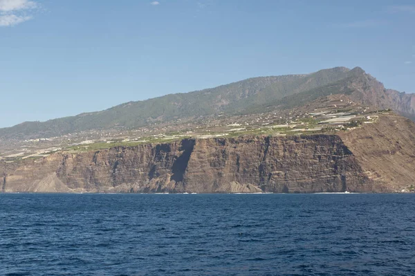 Kustlijn Atlantische Oceaan Bij Tazacorte Aan Westkust Van Palma Canarische — Stockfoto