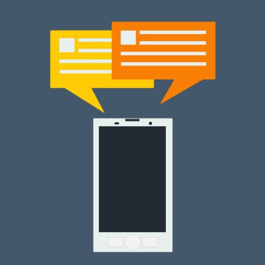 Web reklam, web sitesi, infographics için ileti kavramı.