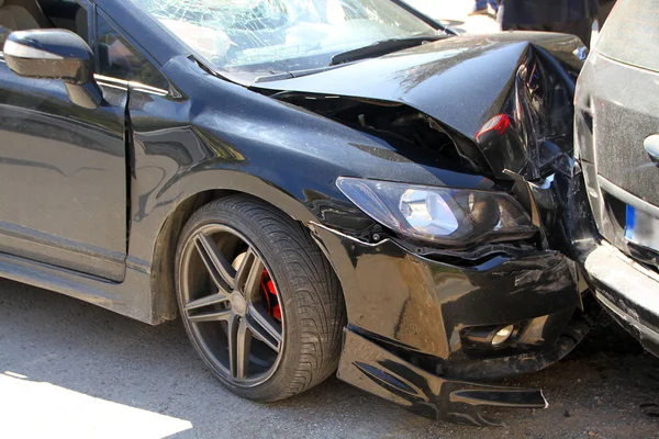 Turismos Accidente Tráfico — Foto de Stock