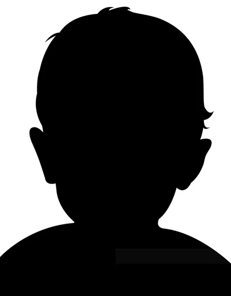 A boy head silhouette vector — Stock Vector