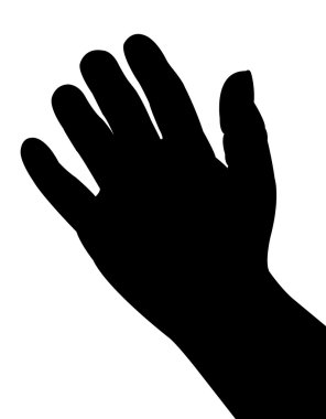 bayan el silueti vektörü