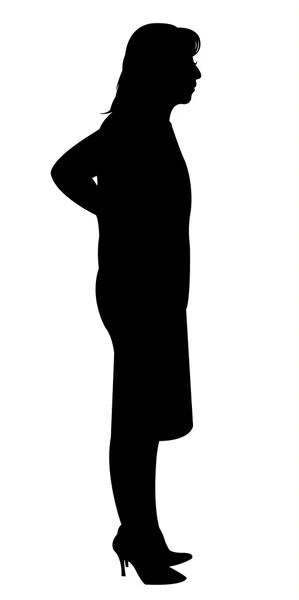 Une femme corps silhouette vecteur — Image vectorielle