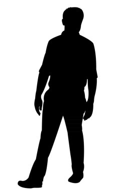 bir erkek vücudu silueti vektörü