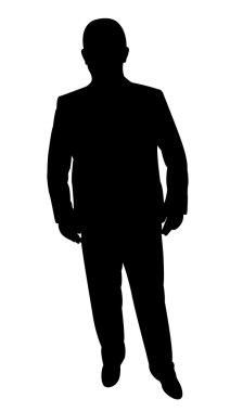 bir erkek vücudu silueti vektörü