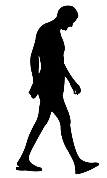 Un hombre cuerpo silueta vector — Vector de stock