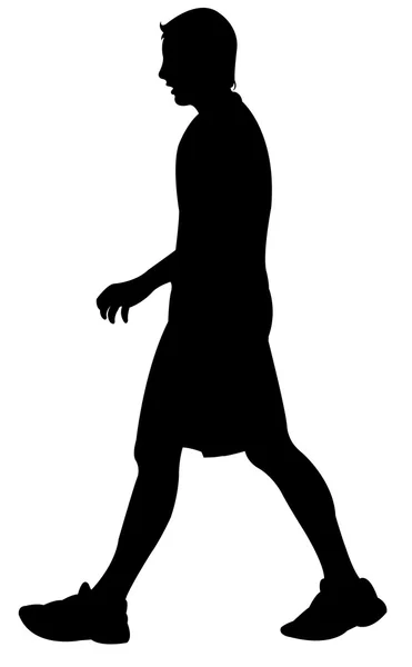 Un homme corps silhouette vecteur — Image vectorielle