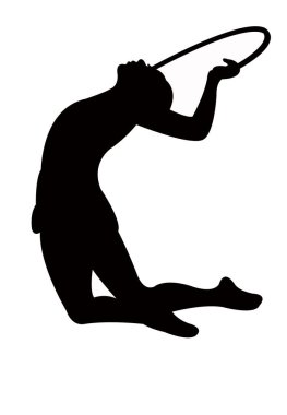 jimnastikçi kız vücut siluet vektör