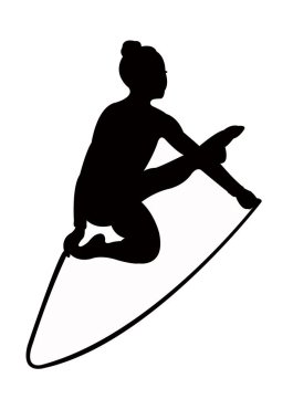 jimnastikçi kız vücut siluet vektör