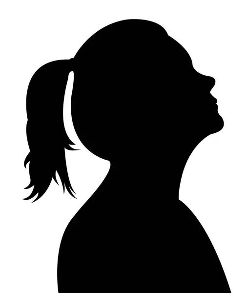 Eine Dame Kopf Silhouette Vektor — Stockvektor