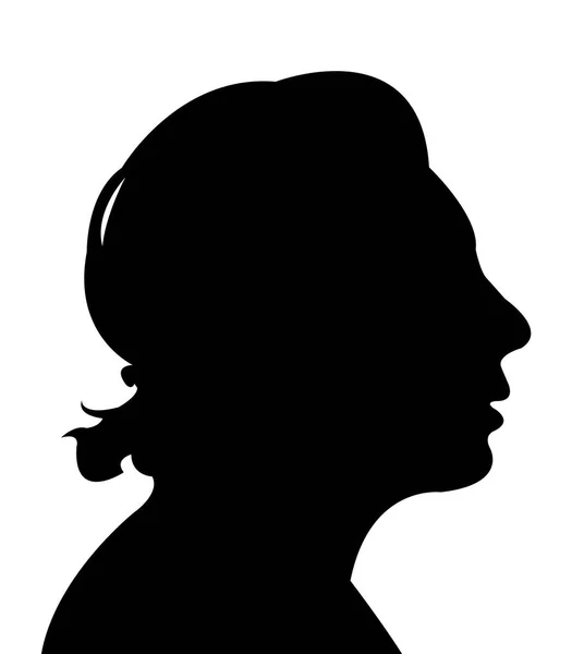 Une femme tête silhouette vecteur — Image vectorielle