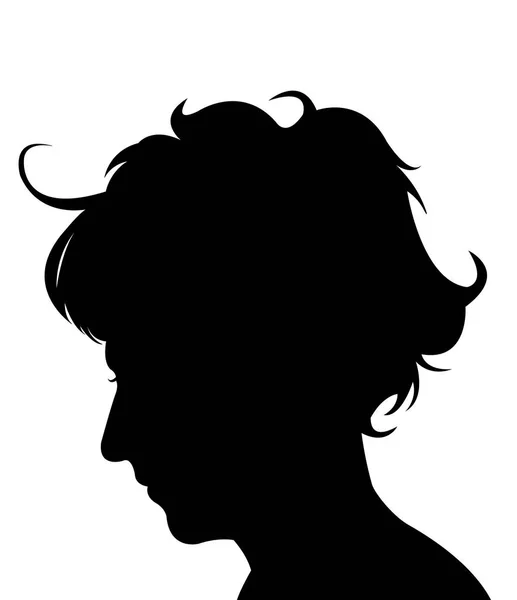 A woman head silhouette vector — Stock Vector