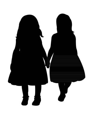 arkadaşlar birlikte, siluet vektör