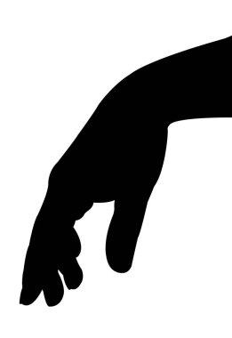 bir el silueti vektörü