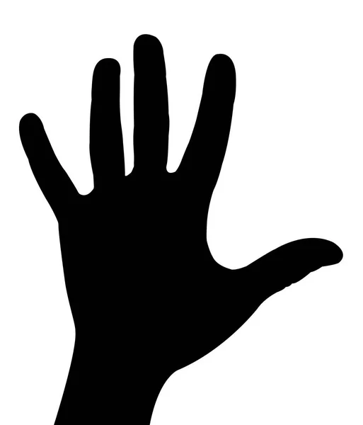 A hand silhouette vector — Stock Vector