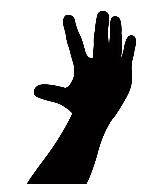 Un vecteur de silhouette main — Image vectorielle