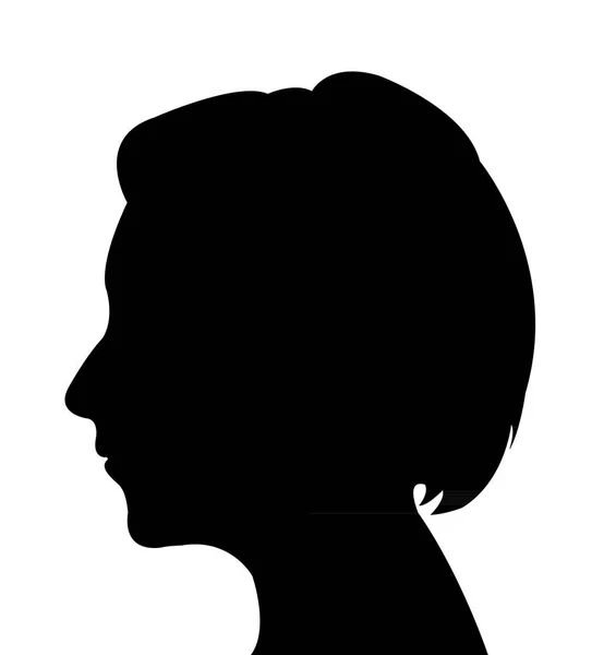 A young boy head silhouette vector — Stock Vector