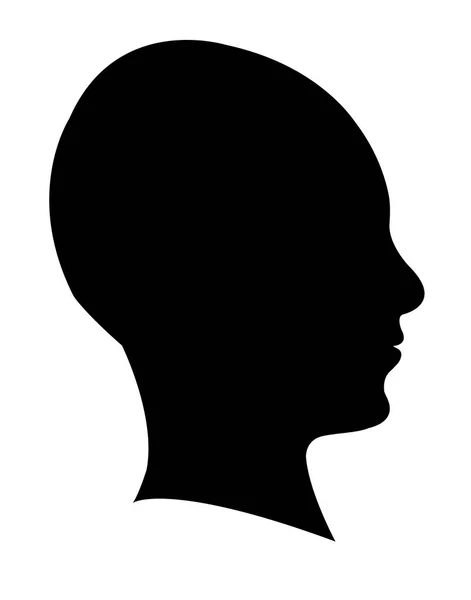 Un jeune garçon tête silhouette vecteur — Image vectorielle