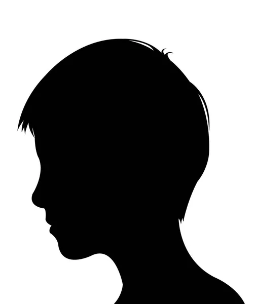 A child head silhouette vector — Stock Vector