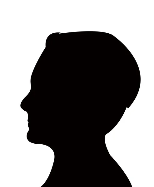 A man head silhouette vector — Stock Vector