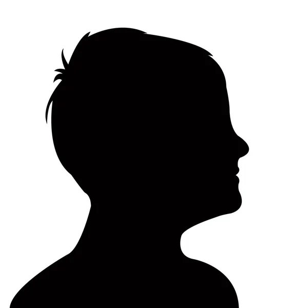 儿童头部轮廓矢量 — 图库矢量图片