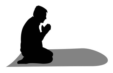 bir adam beş saat av, siluet vektör gerçekleştirme