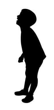 bir çocuk vücudu siluet vektörü