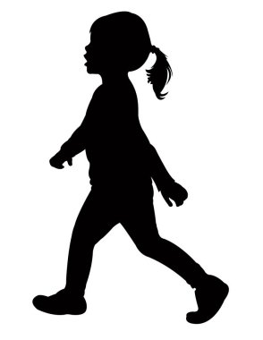 bir çocuk vücudu siluet vektörü