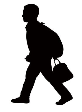 Öğrenci çocuk siluet