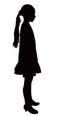 bir çocuk vücudu siluet vektörü