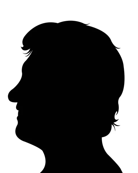 A man head silhouette vector — Stock Vector