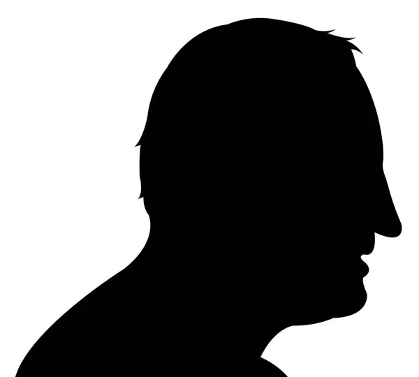 Een man hoofd silhouet vector — Stockvector